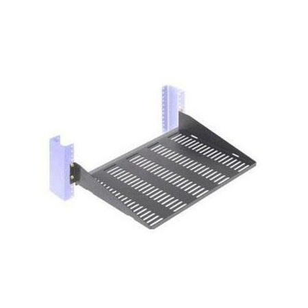 Rack Solutions 2 Post Rack Shelf - 13 Inch Vented Flanges Down 2USHL-022HALF-13DV